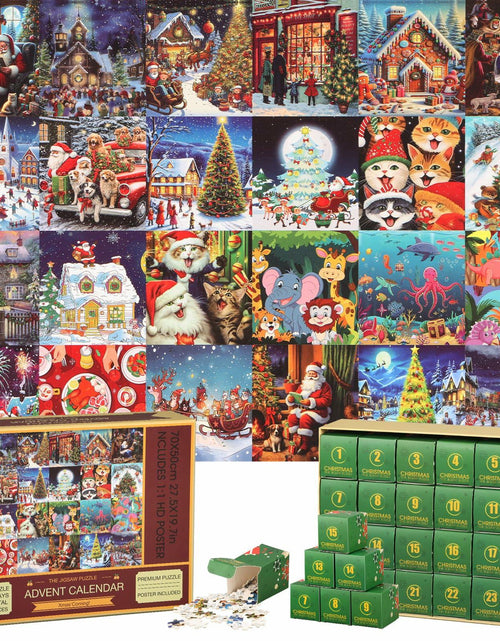 Load image into Gallery viewer, Sibosen 2024 Polar Christmas 1008pc Puzzle Advent Calendar Style-01
