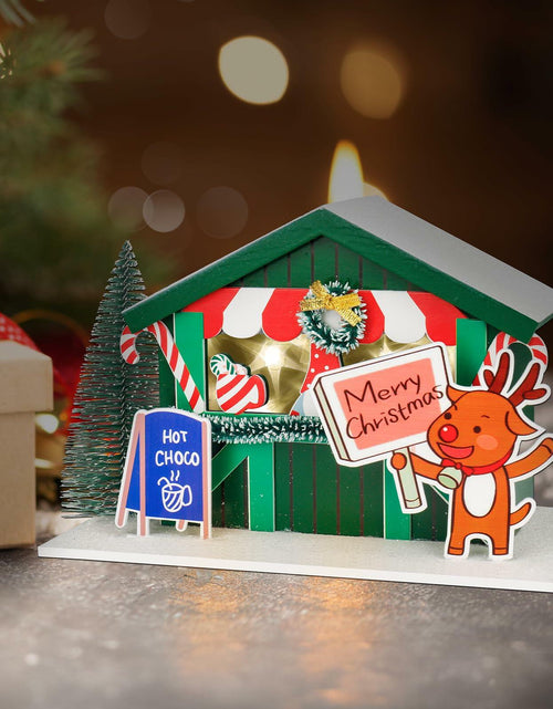 Load image into Gallery viewer, [Like New] Zqoyn LED Christmas Village House Decor Set Deer Indoor Table Decor
