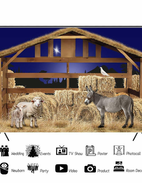 Load image into Gallery viewer, Winter Snowflake Christmas Backdrop Gray Wood Snowman Pinecone 7x5Ft
