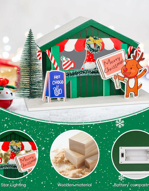 Load image into Gallery viewer, [Like New] Zqoyn LED Christmas Village House Decor Set Deer Indoor Table Decor
