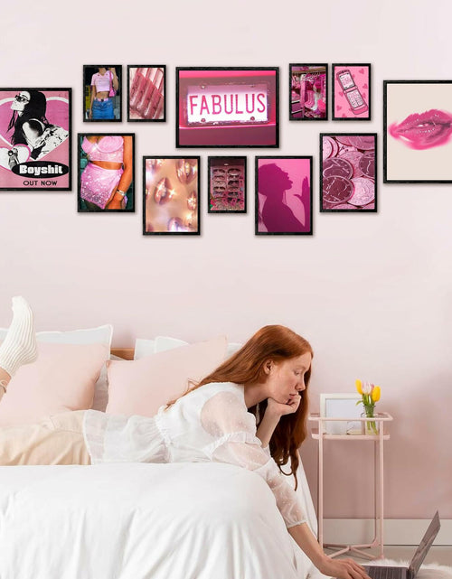 Load image into Gallery viewer, Lucky Numen Y2K Pink Posters 12PCS Teen Girls Bedroom Room Decor Unframed

