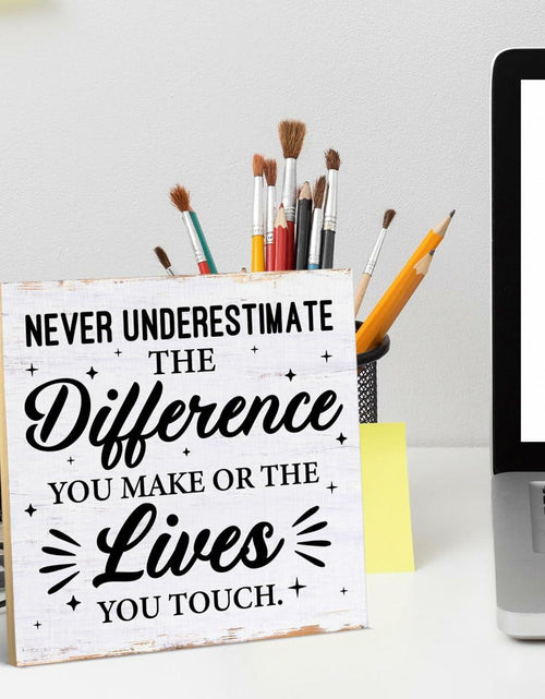 Load image into Gallery viewer, Coworker Appreciation Wood Sign Desk Decor 6.3x6.3 Inches Office Gift
