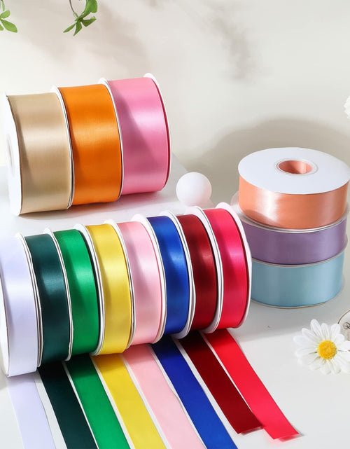 Load image into Gallery viewer, Double Faced Satin Ribbon 1" x 50yd Forest Green High Density Polyester
