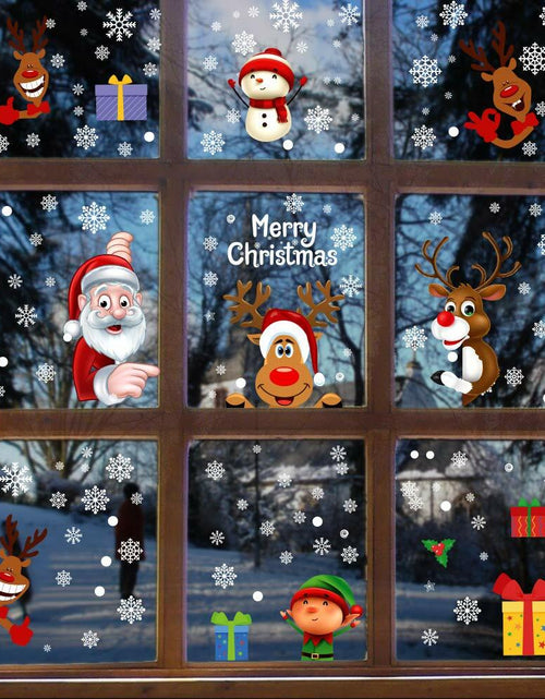 Load image into Gallery viewer, Christmas Window Clings Milky Snowflakes Xmas Stickers 160pcs Winter Decor
