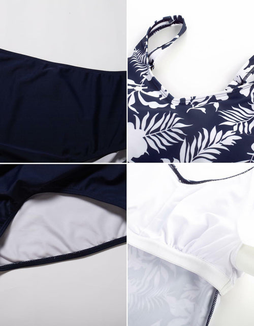 Load image into Gallery viewer, Kate Kasin Tankini Two Piece Tummy Control Padded Black Size M
