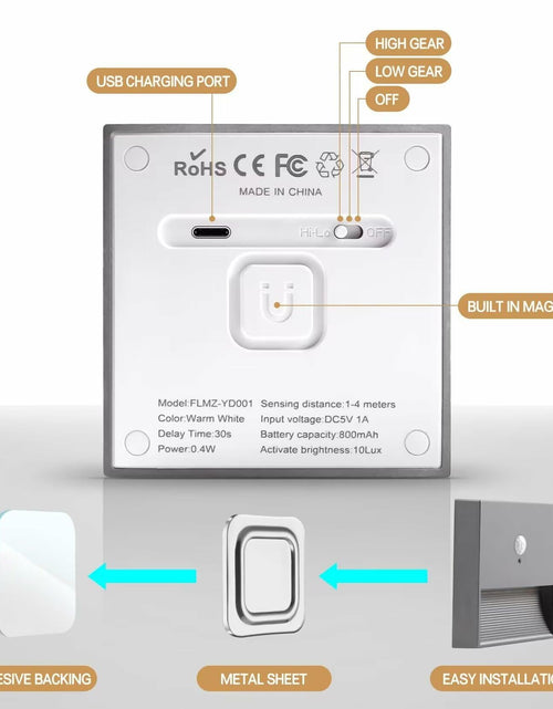 Load image into Gallery viewer, [Like New] Rechargeable Motion Sensor Night Light Warm White Adjustable Brightness 1 Pack
