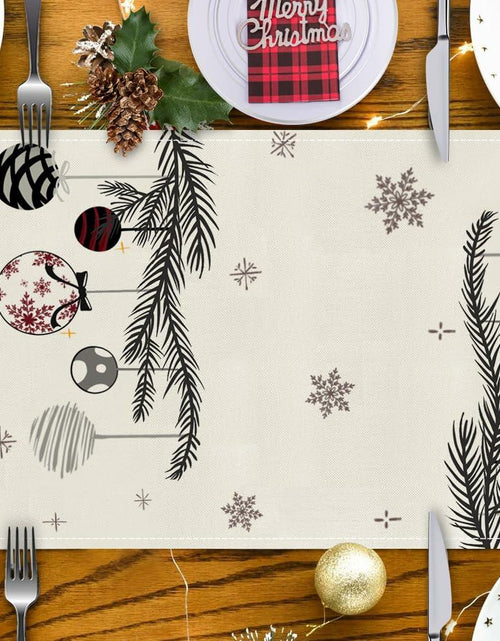 Load image into Gallery viewer, ARGOOFG Christmas Trees Table Runner Burgundy 13x72 Inch Seasonal Holiday
