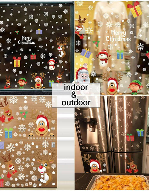 Load image into Gallery viewer, Christmas Window Clings Milky Snowflakes Xmas Stickers 160pcs Winter Decor
