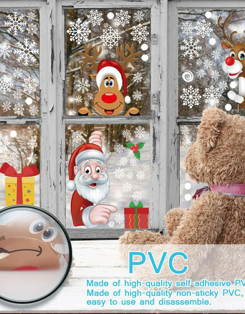 Load image into Gallery viewer, Christmas Window Clings Milky Snowflakes Xmas Stickers 160pcs Winter Decor
