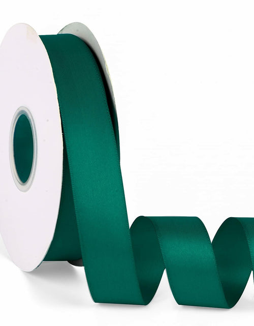 Load image into Gallery viewer, Double Faced Satin Ribbon 1" x 50yd Forest Green High Density Polyester
