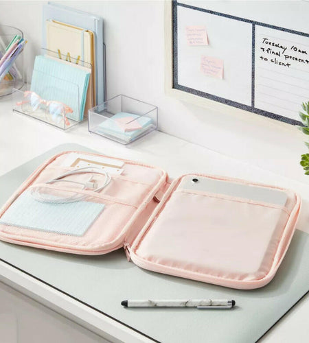 [Like New] Brightroom Zip Tablet Pouch Laptop Bag Blush Pink 12in x 9.25in