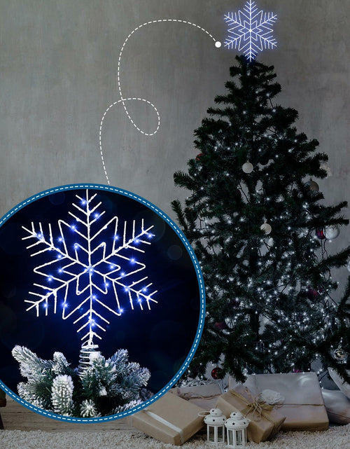 Load image into Gallery viewer, [Like_new] VIHOSE 12" Lighted Snowflake Christmas Tree Topper Metal Battery Operated
