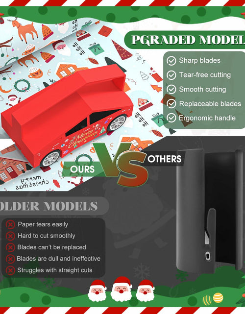 Load image into Gallery viewer, Gift Wrapping Paper Cutter Sliding with 5 Replaceable Blades Holiday Tool
