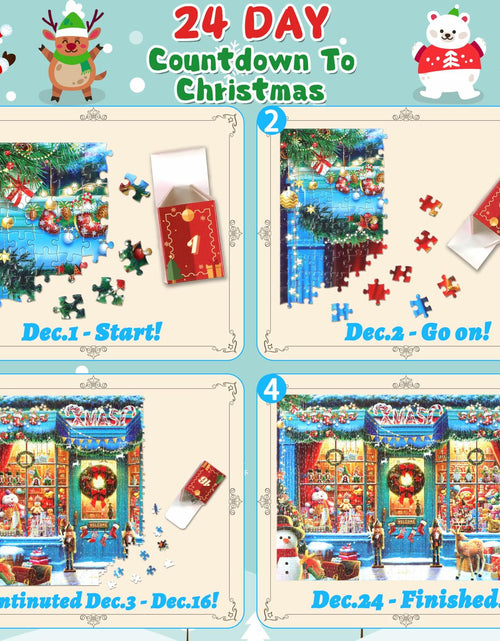 Load image into Gallery viewer, XMAS SHOP Advent Calendar Puzzle 1008 Pieces 24 Parts Christmas 2025

