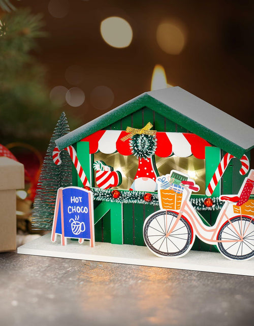 Load image into Gallery viewer, [Like New] Zqoyn LED Lighted Christmas Village Set Indoor Table Decor Bicycle
