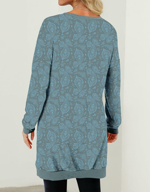 Load image into Gallery viewer, KISSMODA Women's Long Sleeve Tunic Top Casual with Pockets Size M
