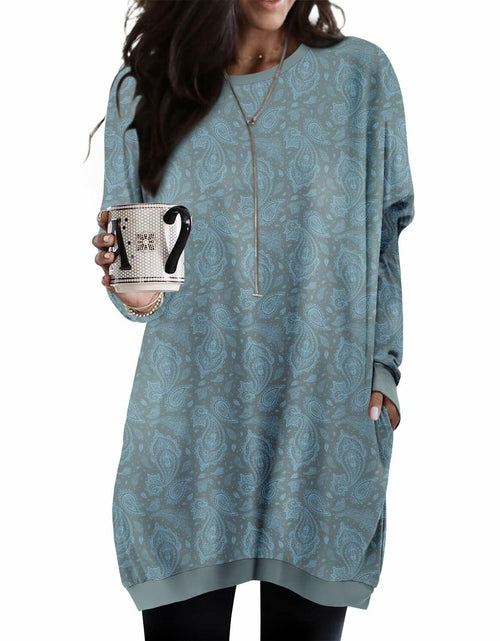 Load image into Gallery viewer, KISSMODA Women's Long Sleeve Tunic Top Casual with Pockets Size M
