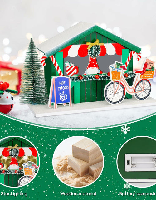 Load image into Gallery viewer, [Like New] Zqoyn LED Lighted Christmas Village Set Indoor Table Decor Bicycle
