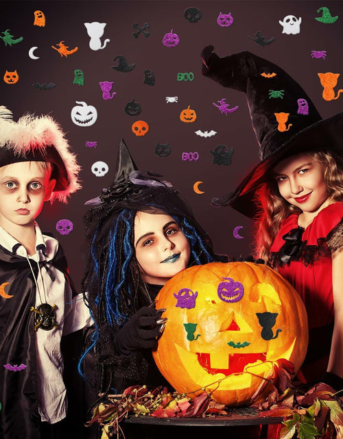 Load image into Gallery viewer, Fancy Land Halloween Foam Glitter Stickers 500 Pcs Sparkly Craft Supplies
