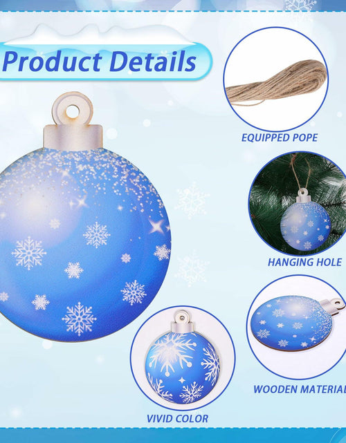 Load image into Gallery viewer, HOWAF 36pcs Wooden Snowflake Ball Ornaments Xmas Tree Decorations

