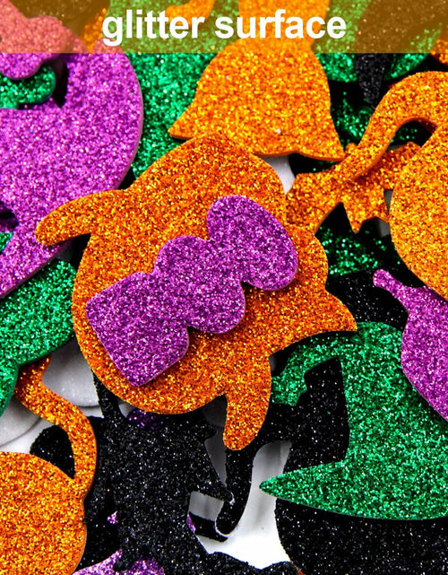 Load image into Gallery viewer, Fancy Land Halloween Foam Glitter Stickers 500 Pcs Sparkly Craft Supplies
