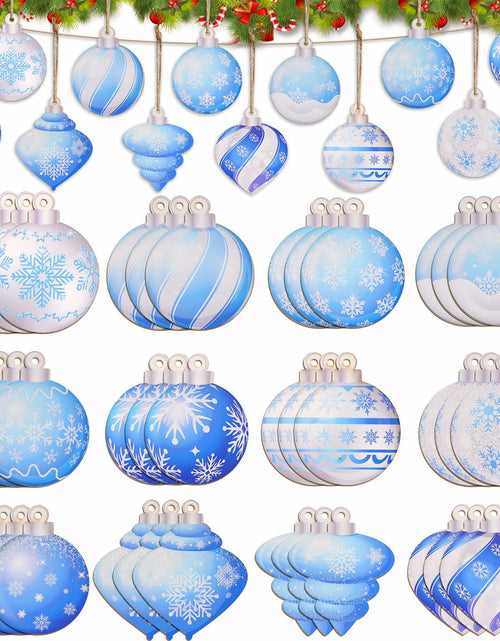 Load image into Gallery viewer, HOWAF 36pcs Wooden Snowflake Ball Ornaments Xmas Tree Decorations
