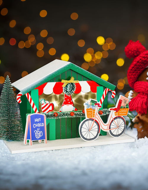 Load image into Gallery viewer, [Like New] Zqoyn LED Lighted Christmas Village Set Indoor Table Decor Bicycle
