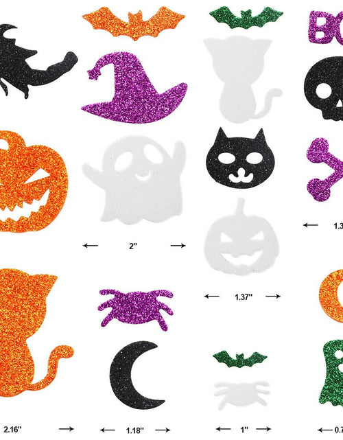 Load image into Gallery viewer, Fancy Land Halloween Foam Glitter Stickers 500 Pcs Sparkly Craft Supplies
