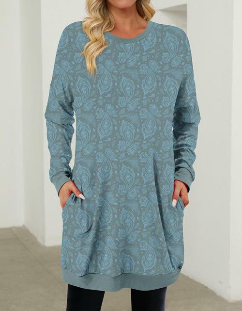 Load image into Gallery viewer, KISSMODA Women's Long Sleeve Tunic Top Casual with Pockets Size M
