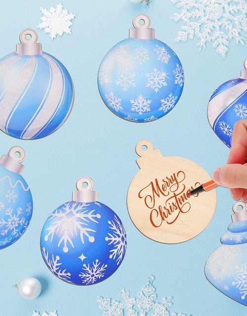 Load image into Gallery viewer, HOWAF 36pcs Wooden Snowflake Ball Ornaments Xmas Tree Decorations
