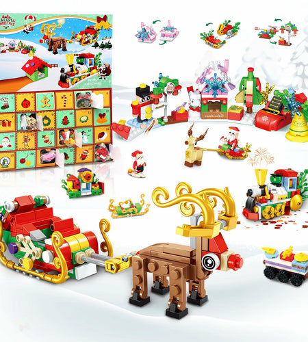 Advent Calendar 2024 Building Blocks Set 12-in-1 Countdown to Christmas
