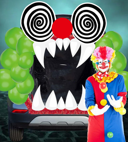 Halloween Trunk Or Treat Car Decorations Kit Clown Stickers Door Archway