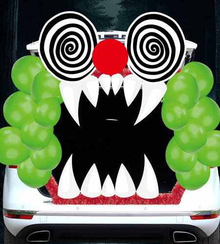 Halloween Trunk Or Treat Car Decorations Kit Clown Stickers Door Archway
