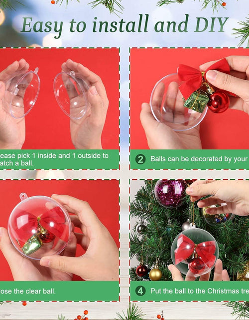 Load image into Gallery viewer, [Like New] Ranchbtn Clear Plastic Fillable Ornaments 25 Pcs 5 Sizes Transparent DIY
