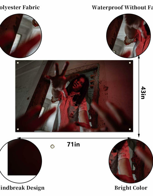 Load image into Gallery viewer, Halloween Photo Backdrop Banner Party Decoration 43x71 Inch Baby Shower Birthday
