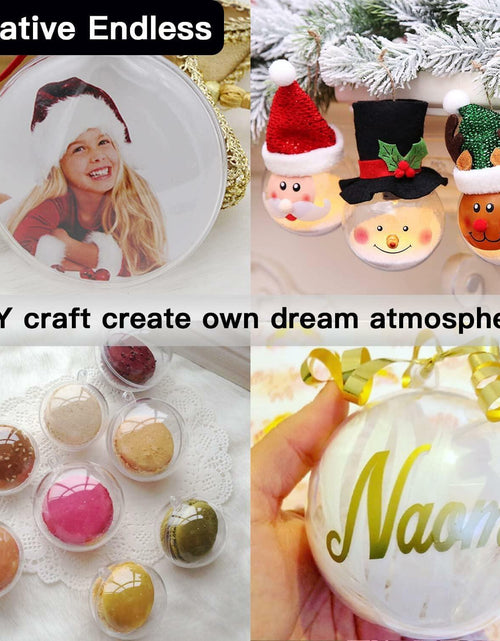 Load image into Gallery viewer, [Like New] Ranchbtn Clear Plastic Fillable Ornaments 25 Pcs 5 Sizes Transparent DIY
