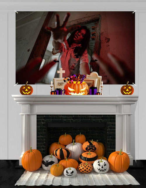 Load image into Gallery viewer, Halloween Photo Backdrop Banner Party Decoration 43x71 Inch Baby Shower Birthday

