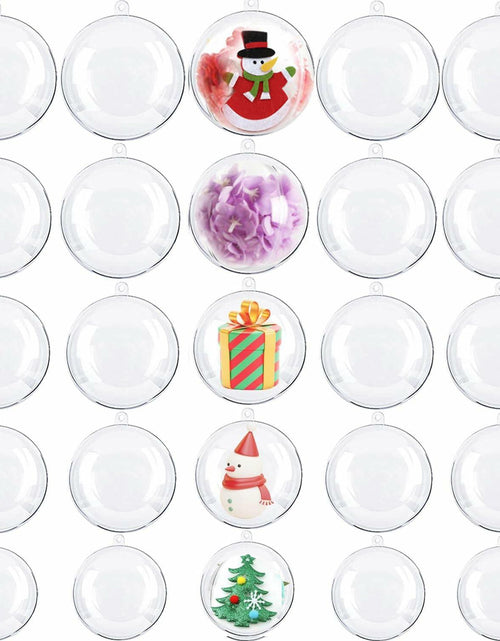 Load image into Gallery viewer, [Like New] Ranchbtn Clear Plastic Fillable Ornaments 25 Pcs 5 Sizes Transparent DIY
