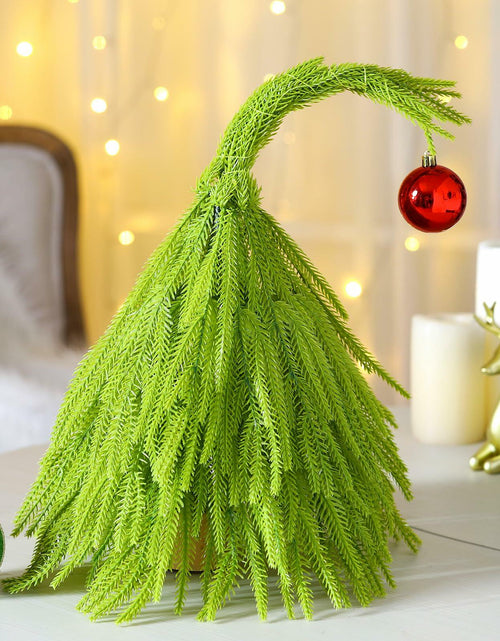 Load image into Gallery viewer, Civaner 18 Inch Lime Green Mini Artificial Christmas Tree with Red Ball
