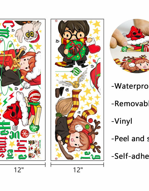 Load image into Gallery viewer, Mfault Magical Christmas Wall Decals Stickers Xmas Wizard Owl Decor
