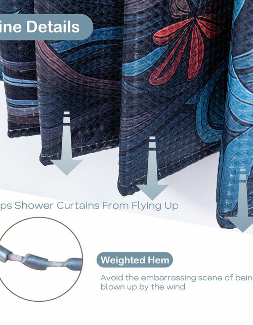 Load image into Gallery viewer, WOHEWREY Floral Waterproof Shower Curtain Green 72x72 Inch with 12 Hooks
