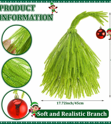 Civaner 18 Inch Lime Green Mini Artificial Christmas Tree with Red Ball