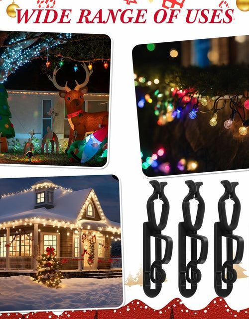 Load image into Gallery viewer, Blulu 25 Pcs Light Clips Hooks Gutter Clips for C9 C7 C6 Roof Black
