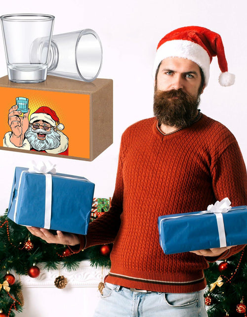 Load image into Gallery viewer, Roshtia Christmas Whiskey Gift Set 2 Clear Shot Glasses 1.5 oz
