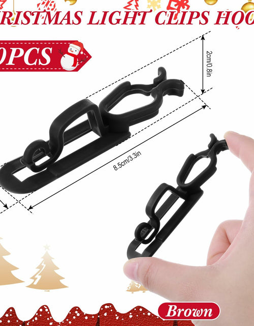 Load image into Gallery viewer, Blulu 25 Pcs Light Clips Hooks Gutter Clips for C9 C7 C6 Roof Black
