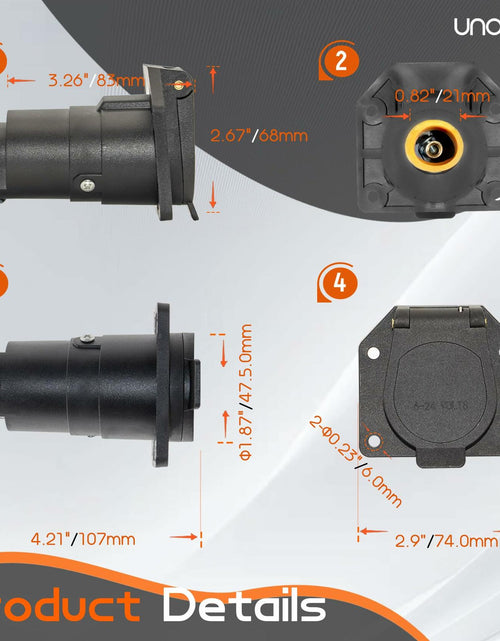 Load image into Gallery viewer, UNORME 7-Pin RV Blade Trailer Wiring Harness Connector 7-Pin

