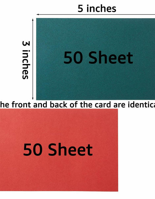 Load image into Gallery viewer, 100 Sheets Christmas Cardstock Paper 250 GSM Thick 5x7in Green Red
