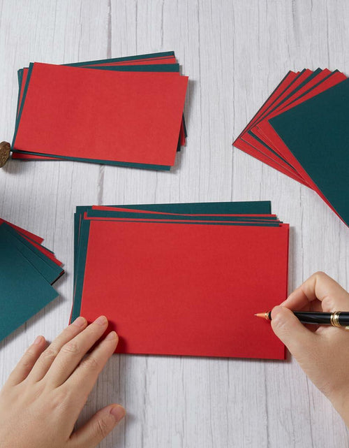 Load image into Gallery viewer, 100 Sheets Christmas Cardstock Paper 250 GSM Thick 5x7in Green Red
