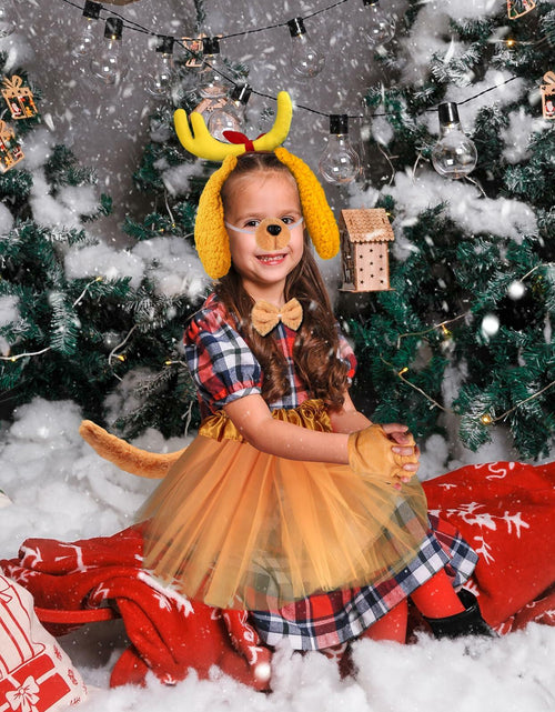 Load image into Gallery viewer, [Like New] PAJXNJC Deer Antler Headband Dog Ears Nose Bow Tie Tail Yellow Party Set

