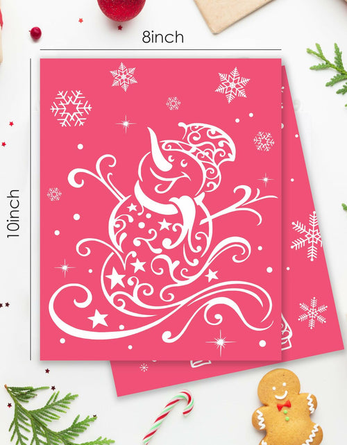 Load image into Gallery viewer, BESERH Pink Christmas Wall Decor Santa Reindeer Bells 8x10in Set of 4
